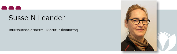 Sussi N Leander, Inuusutissalerinermi ikiortitut ilinniartoq